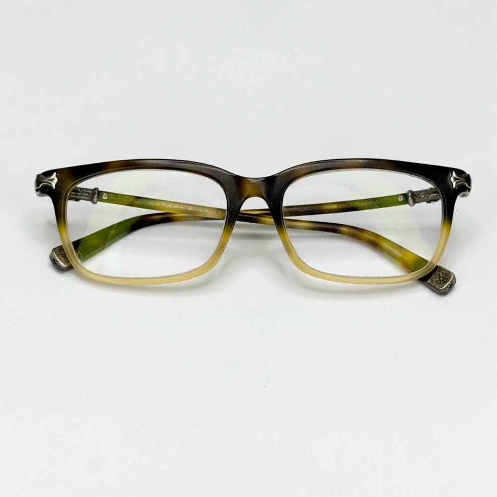 Chrome Hearts Eyeglasses Fun Hatch-A Brown 925 Sterling Silver 54-18-148 Japan